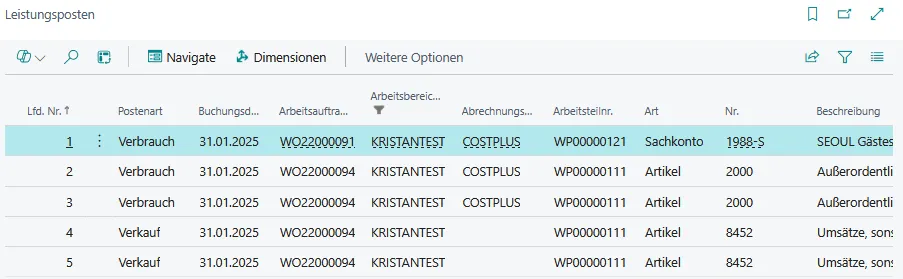 Abbildung: Leistungsposten