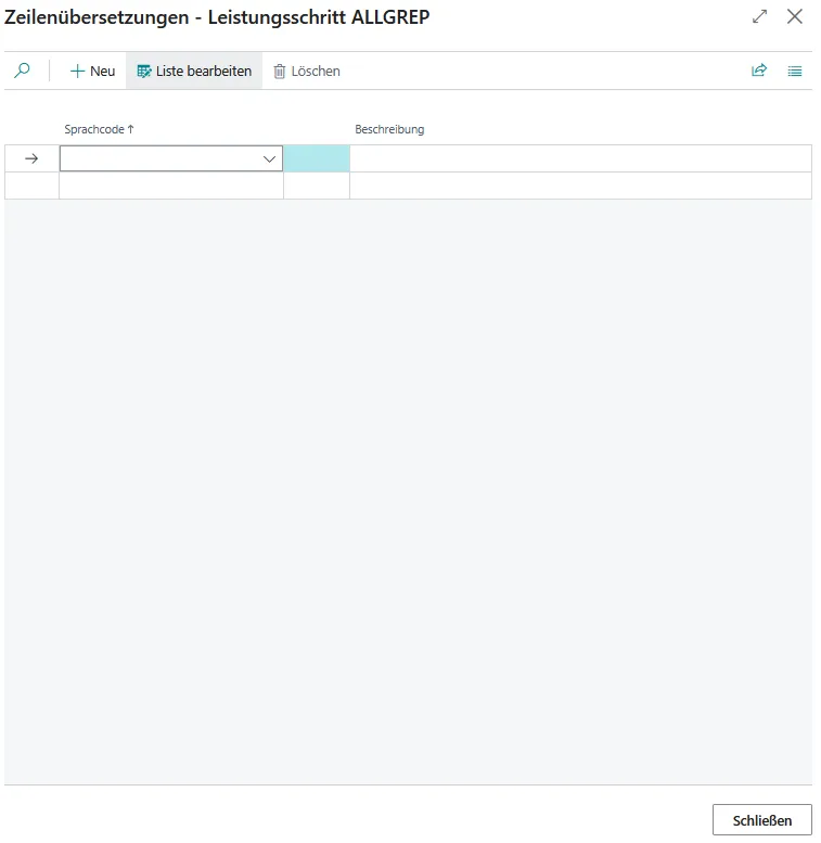 Abbildung: Zeilenübersetzungen
