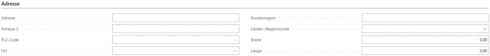 Abbildung: Arbeitsbereichskarte, Reiter Adresse