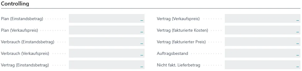 Abbildung: Arbeitsteilkarte, Reiter Controlling