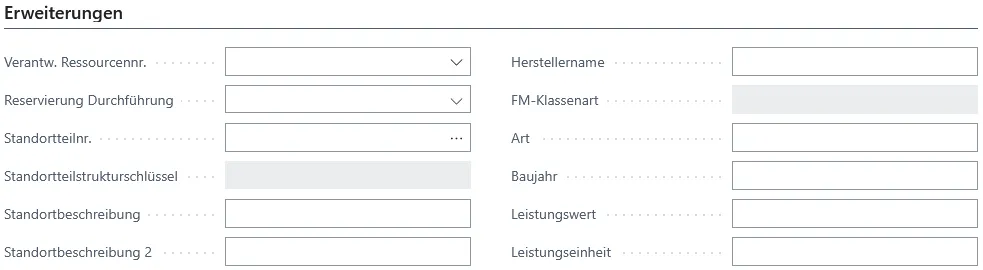 Abbildung: Arbeitsteilkarte, Reiter Erweiterungen