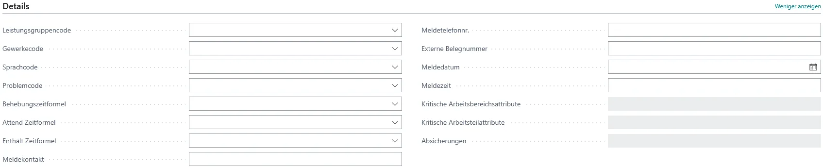 Abbildung: Aktiver Arbeitsauftrag, Reiter Details