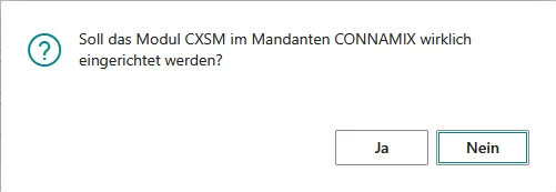 Abbildung 19: Neuen Mandanten einrichten, Sicherheitsabfrage