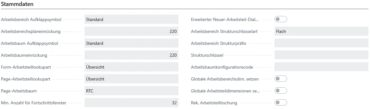 Abbildung 23: CX Service Einrichtung, Reiter Stammdaten