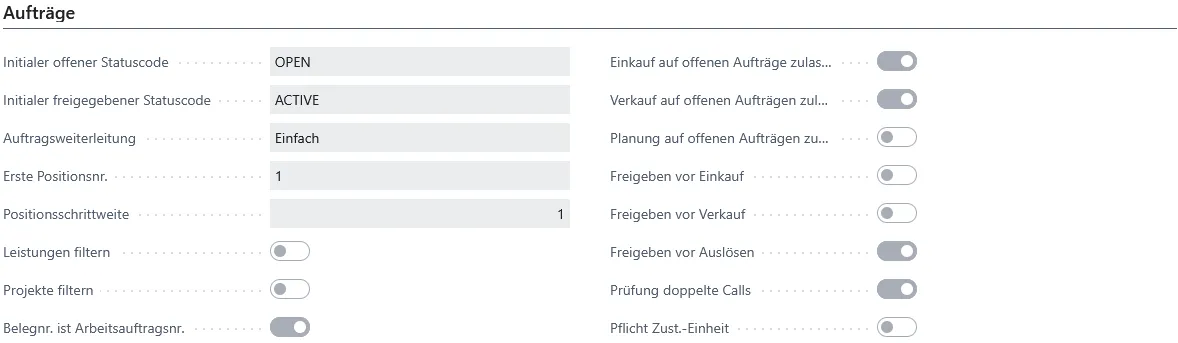 Abbildung 24: CX Service Einrichtung, Reiter Aufträge
