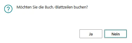 Abbildung: Verbrauch buchen, Sicherheitsabfrage