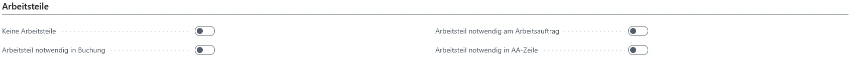 Abbildung 53: Arbeitsbereichsklassenkarte, Reiter Arbeitsteile