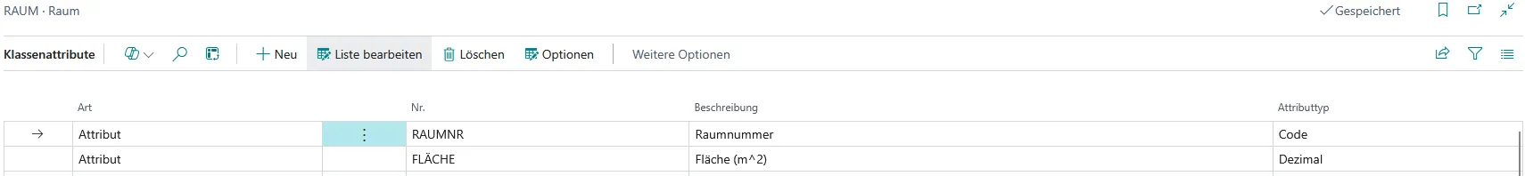 Abbildung 60: Arbeitsteilklassenattribute