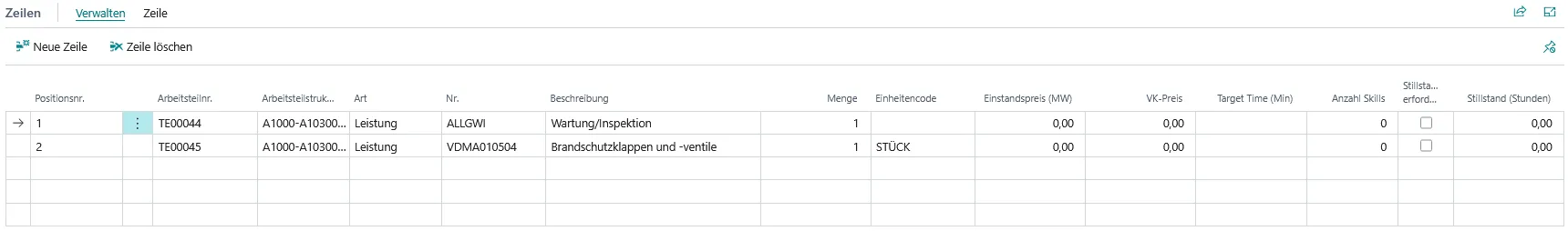 Abbildung: Wiederkehrender Arbeitsauftrag nach Berechnung