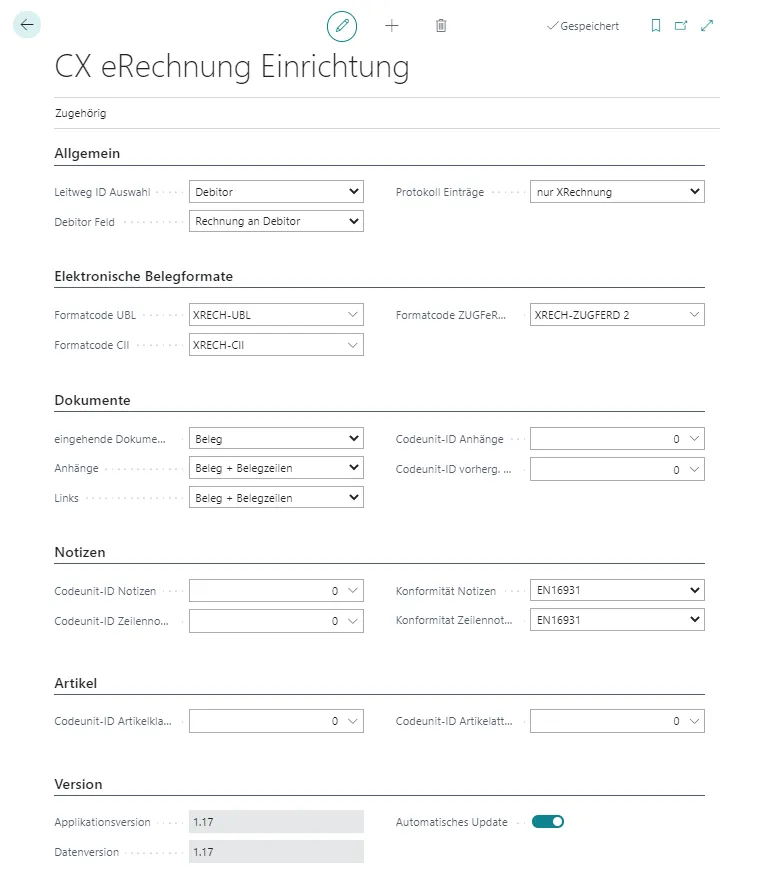 einrichtung