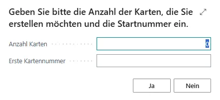 Neue Stempelkarte anlegen Dialog
