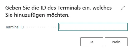 Terminal ID hinzufügen Dialog