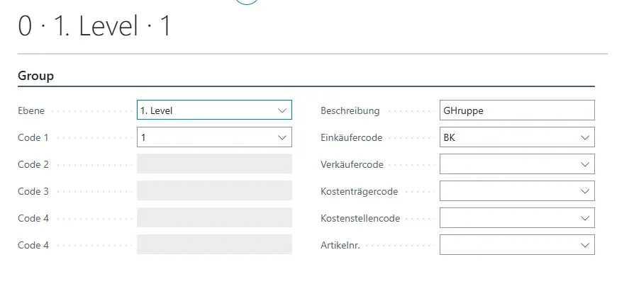 Ansicht 1. Stufe