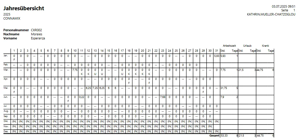 MA Jahresübersicht Ansicht